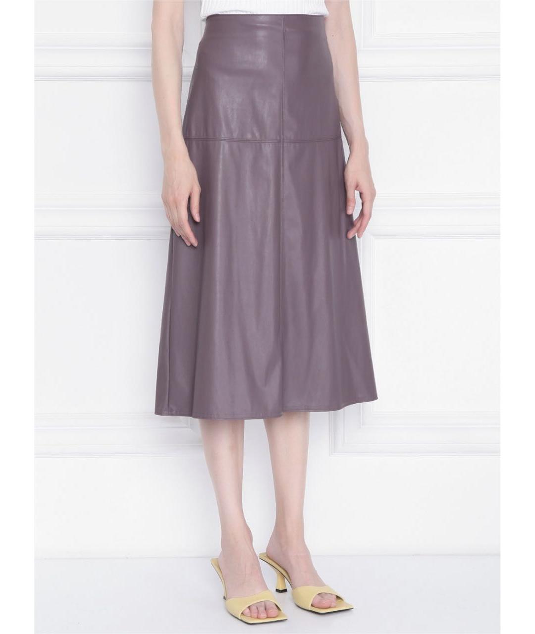 MAX MARA Коричневая полиэстеровая юбка миди, фото 6