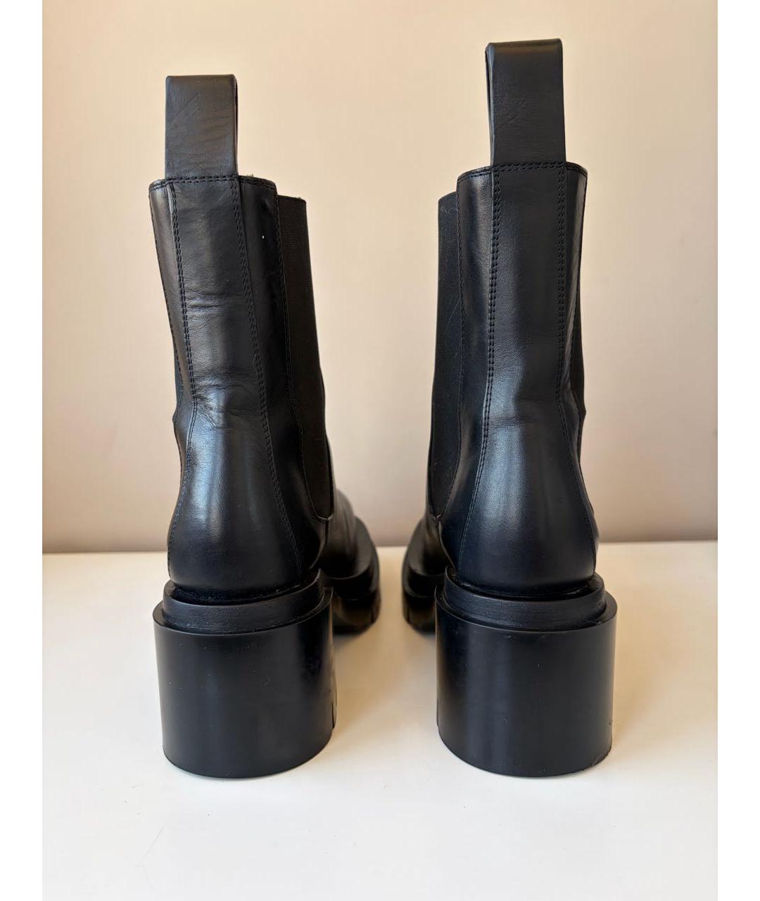 BOTTEGA VENETA Черные кожаные ботильоны, фото 4