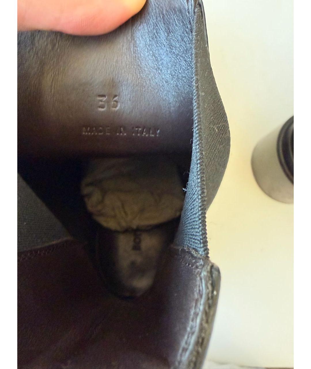 BOTTEGA VENETA Черные кожаные ботильоны, фото 8