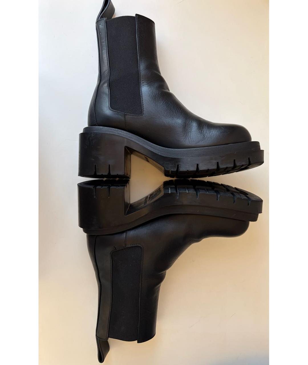 BOTTEGA VENETA Черные кожаные ботильоны, фото 5