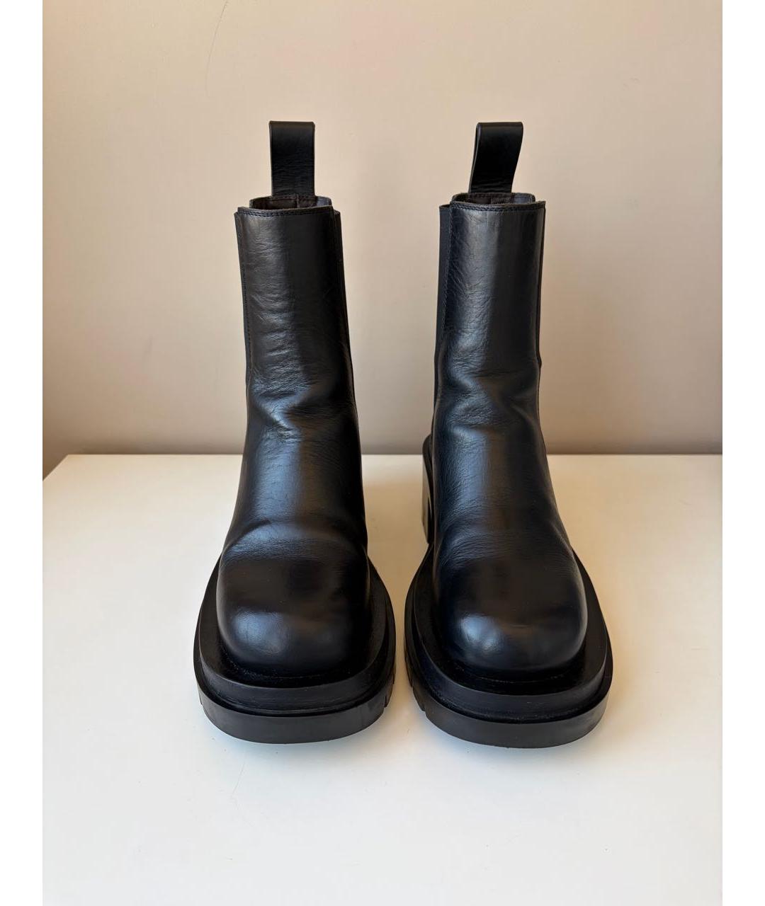 BOTTEGA VENETA Черные кожаные ботильоны, фото 3