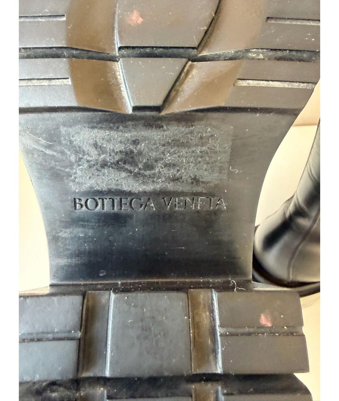 BOTTEGA VENETA Черные кожаные ботильоны, фото 7