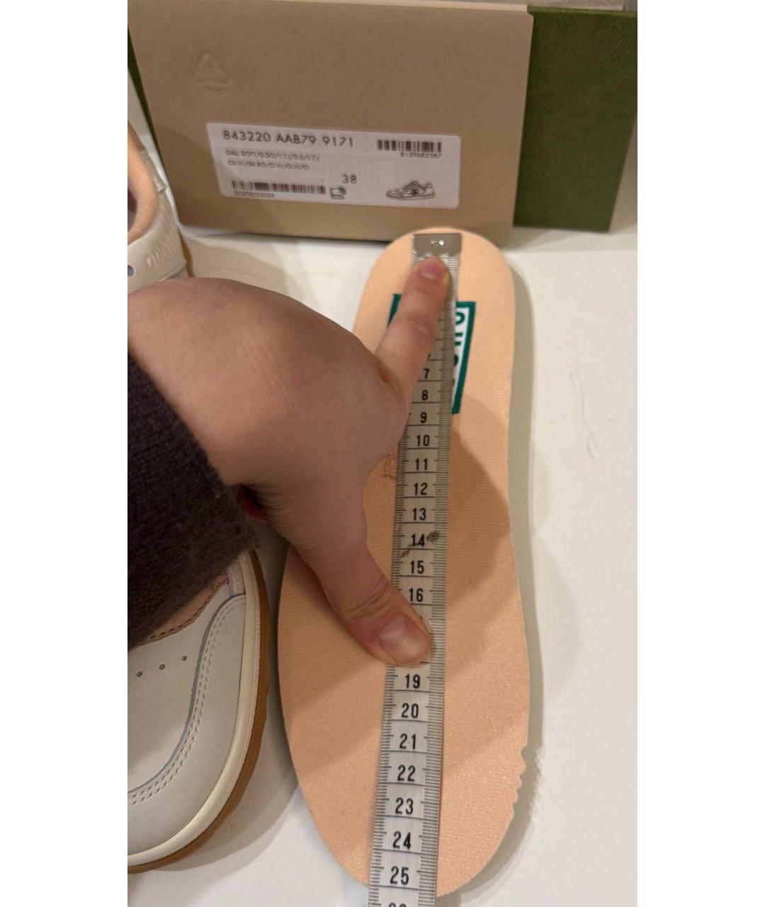 GUCCI Бежевые кеды, фото 4