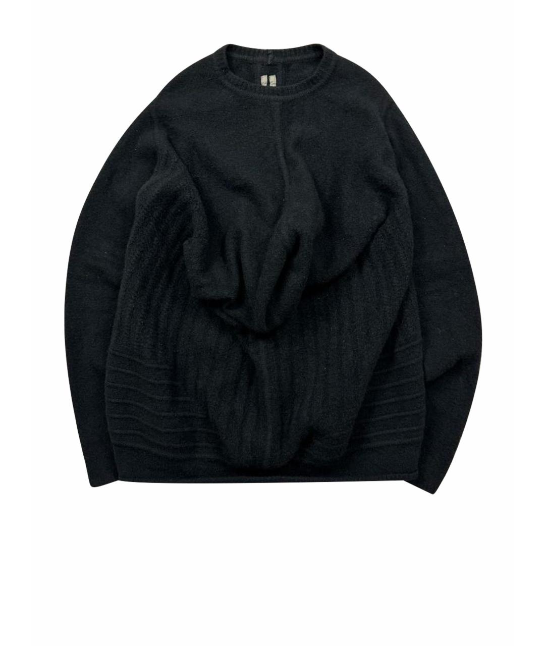 RICK OWENS Черный шерстяной джемпер / свитер, фото 1
