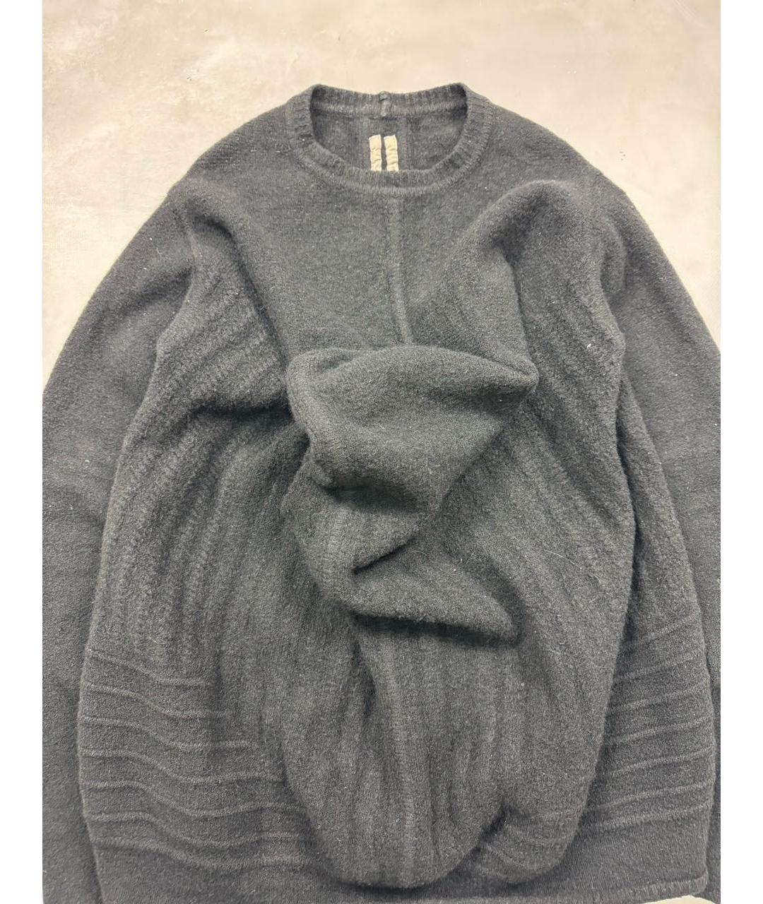 RICK OWENS Черный шерстяной джемпер / свитер, фото 5