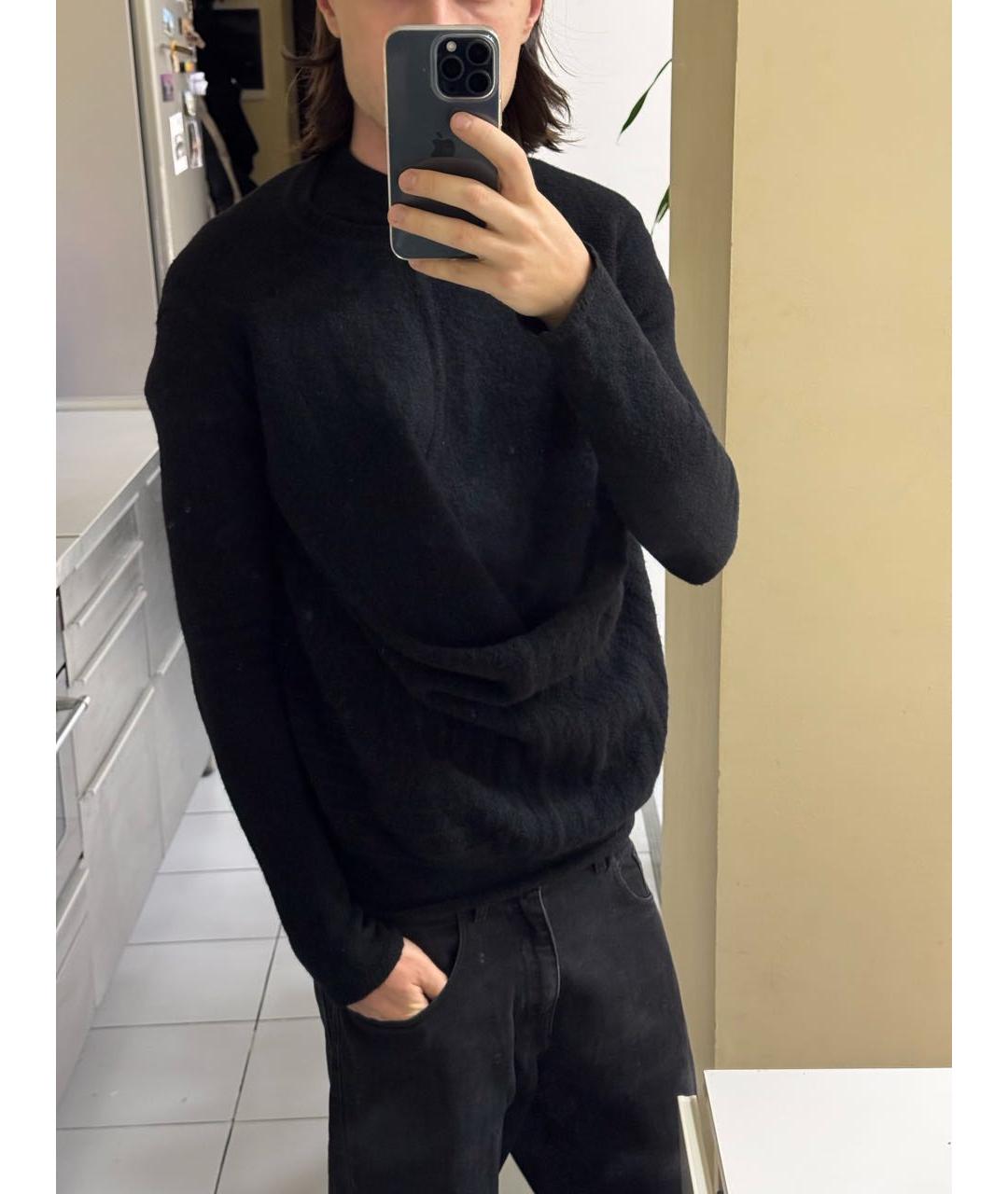 RICK OWENS Черный шерстяной джемпер / свитер, фото 3