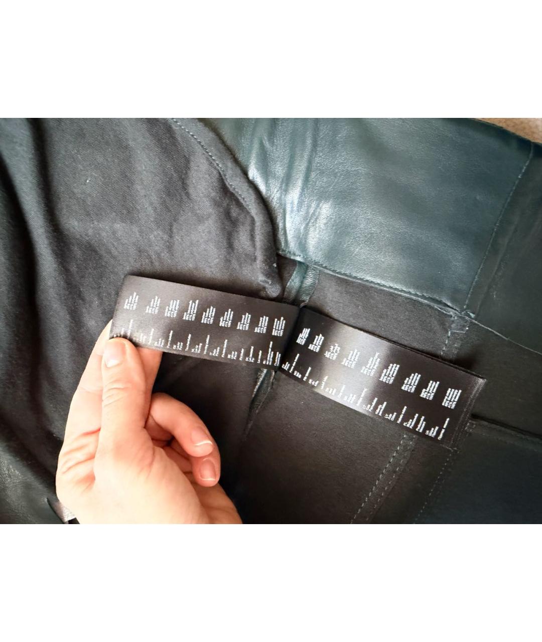 MAJE Зеленая кожаная куртка, фото 5