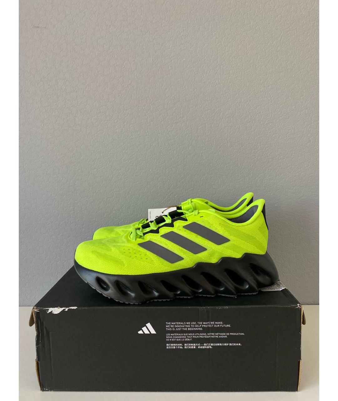 ADIDAS Салатовые текстильные низкие кроссовки / кеды, фото 3