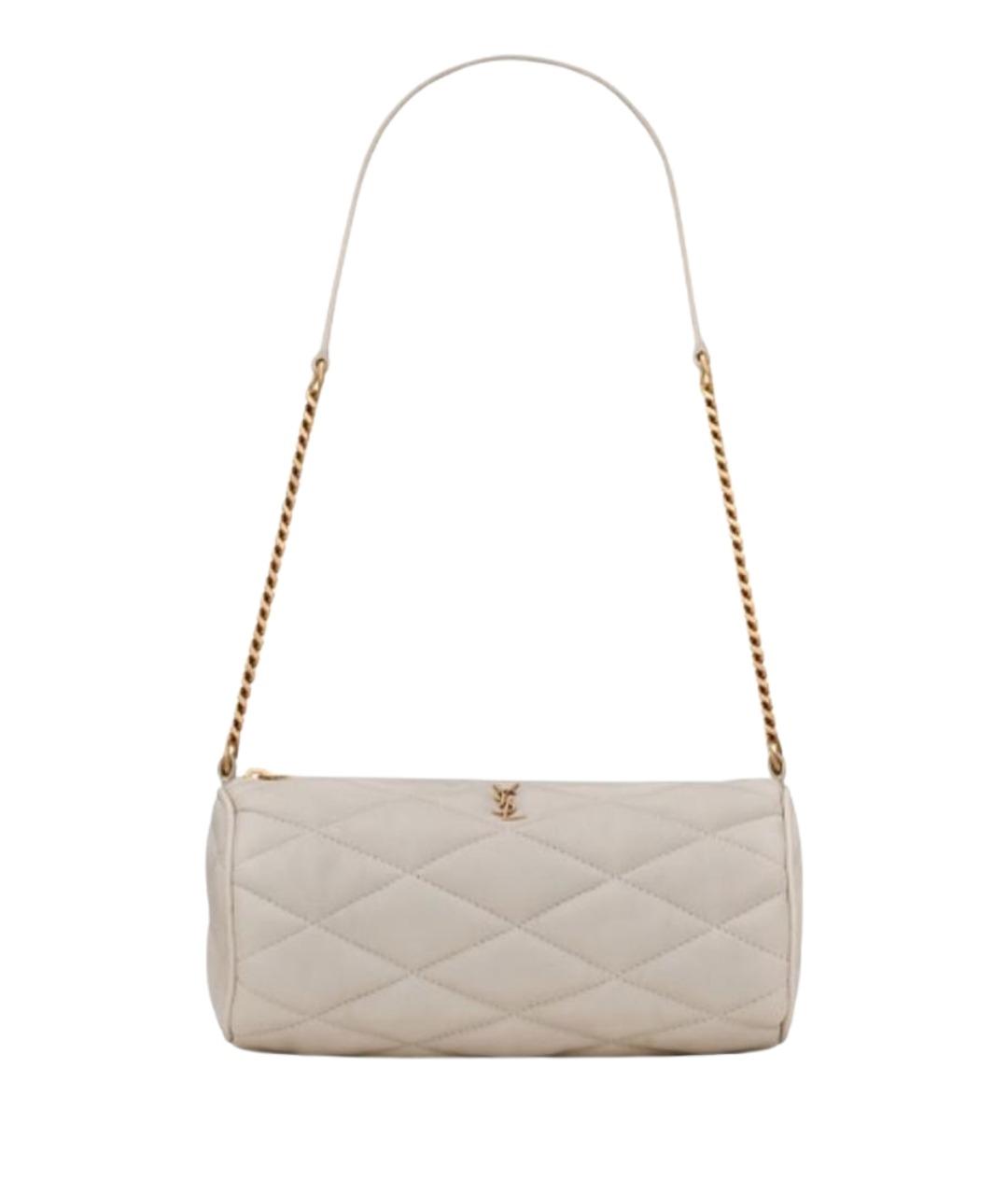 SAINT LAURENT Белая кожаная сумка через плечо, фото 1