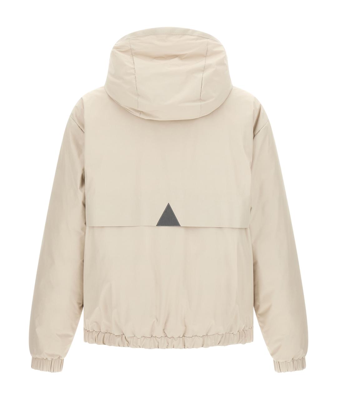 MONCLER GRENOBLE Бежевая полиамидовая куртка, фото 3