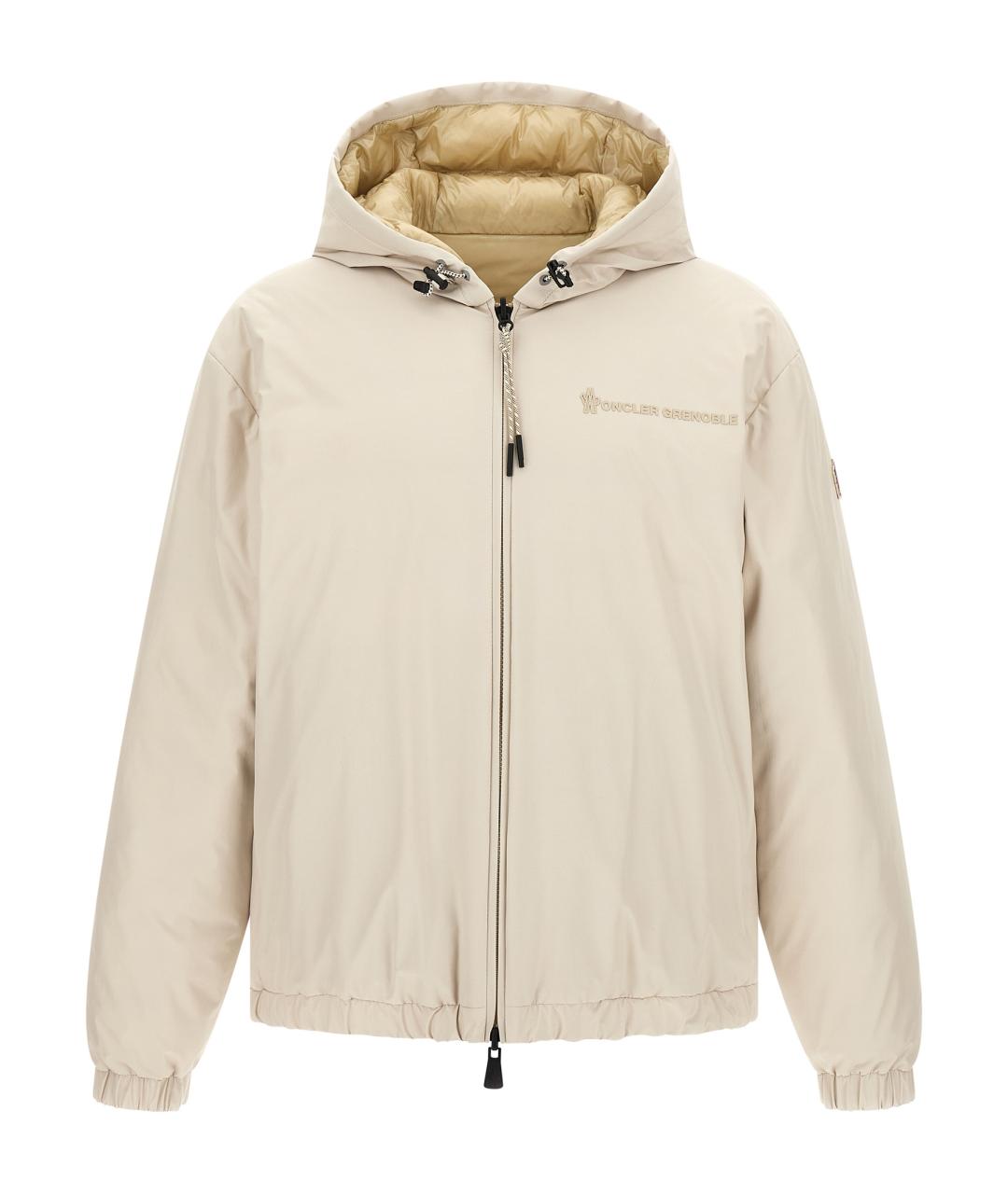 MONCLER GRENOBLE Бежевая полиамидовая куртка, фото 1