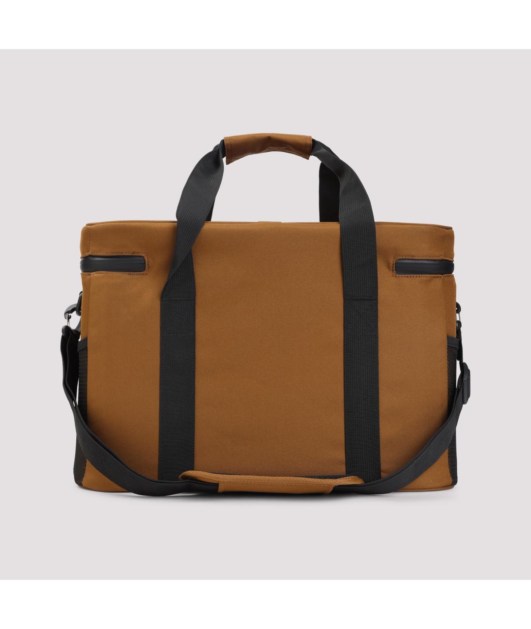 CARHARTT WIP Коричневая синтетическая сумка тоут, фото 2