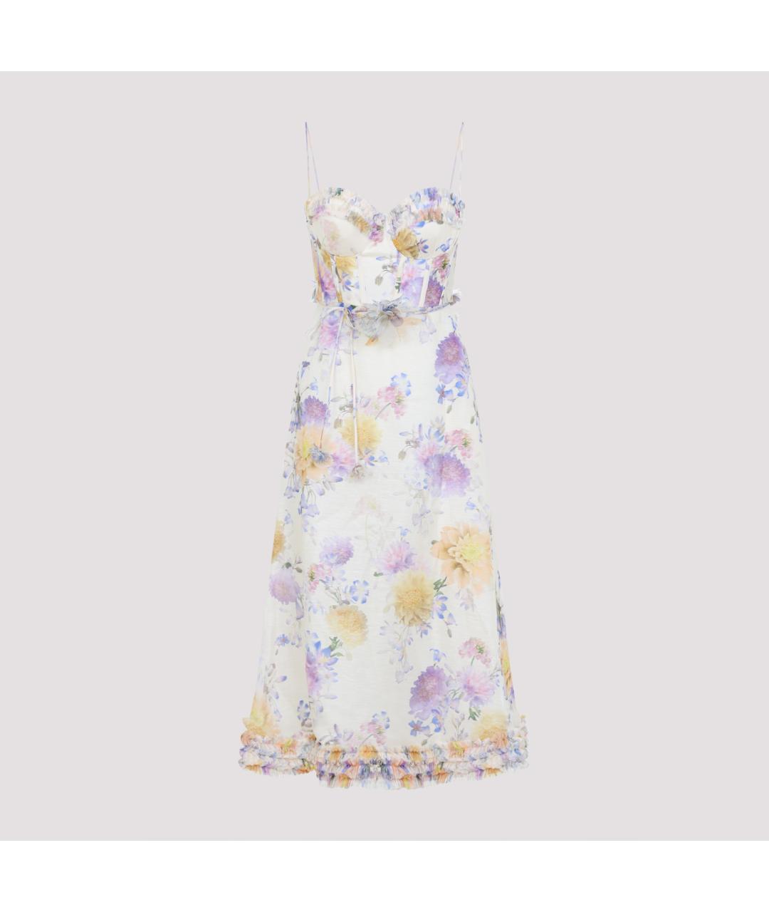 ZIMMERMANN Мульти льняное повседневное платье, фото 3