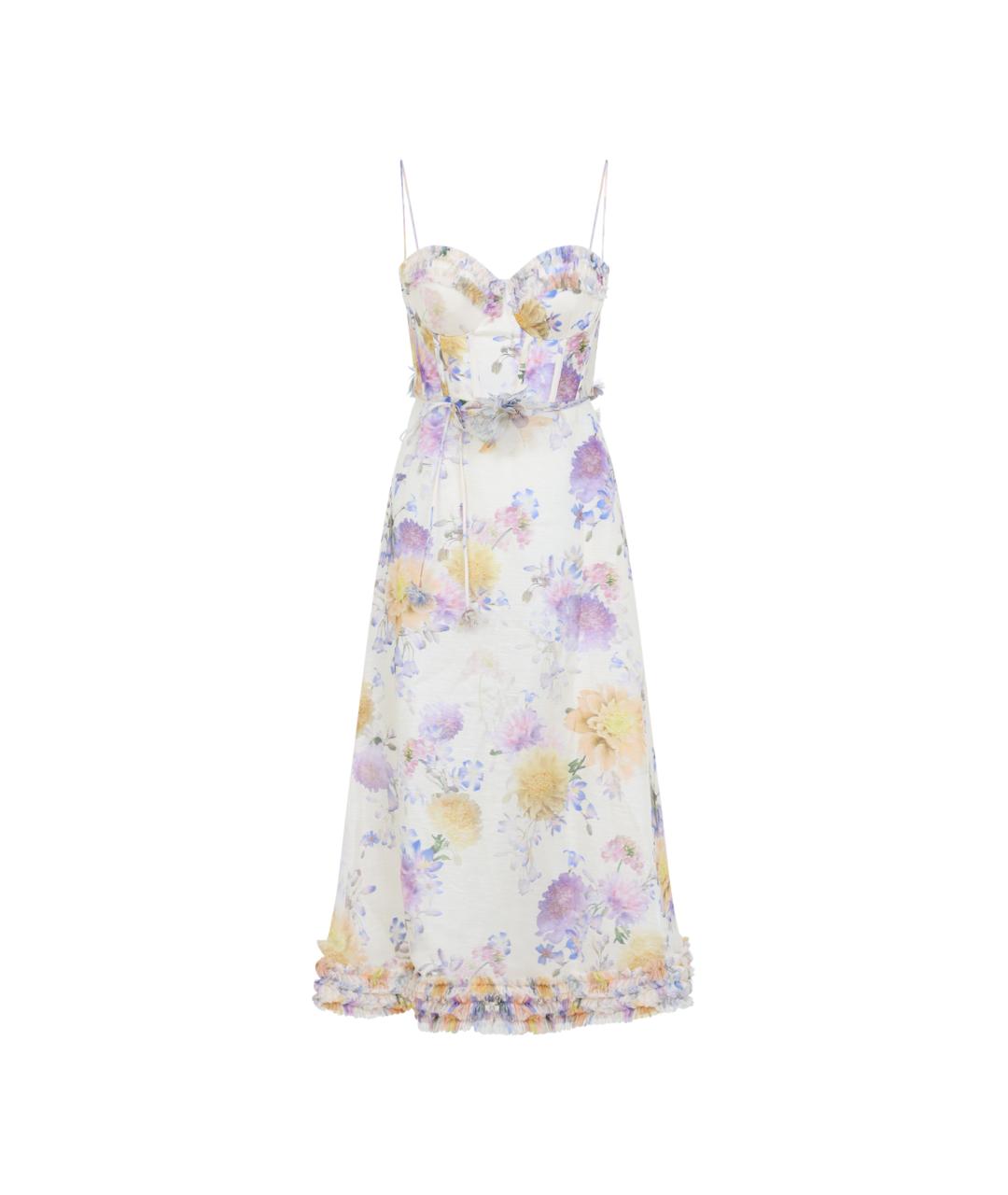 ZIMMERMANN Мульти льняное повседневное платье, фото 1