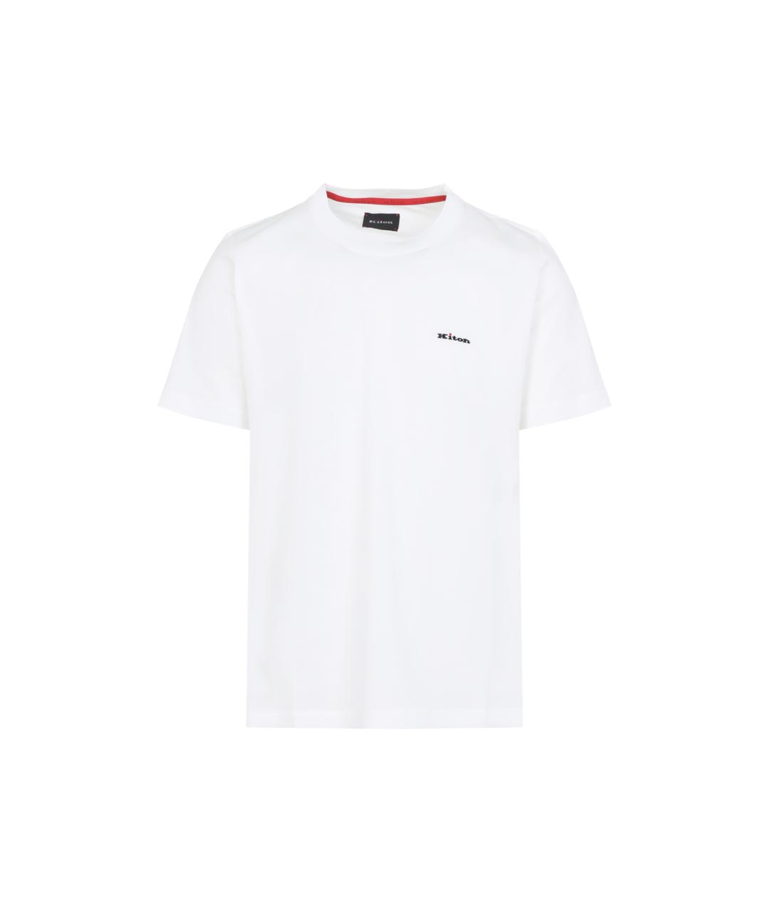 KITON Белая хлопковая футболка, фото 1