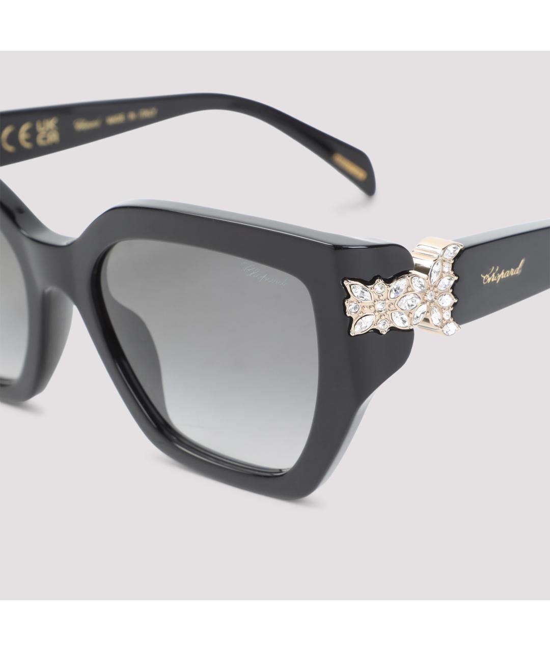CHOPARD Черные пластиковые солнцезащитные очки, фото 3