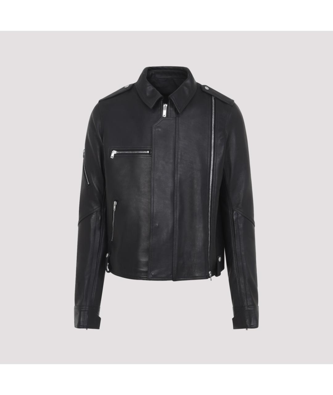 RICK OWENS Черный кожаный пиджак, фото 2