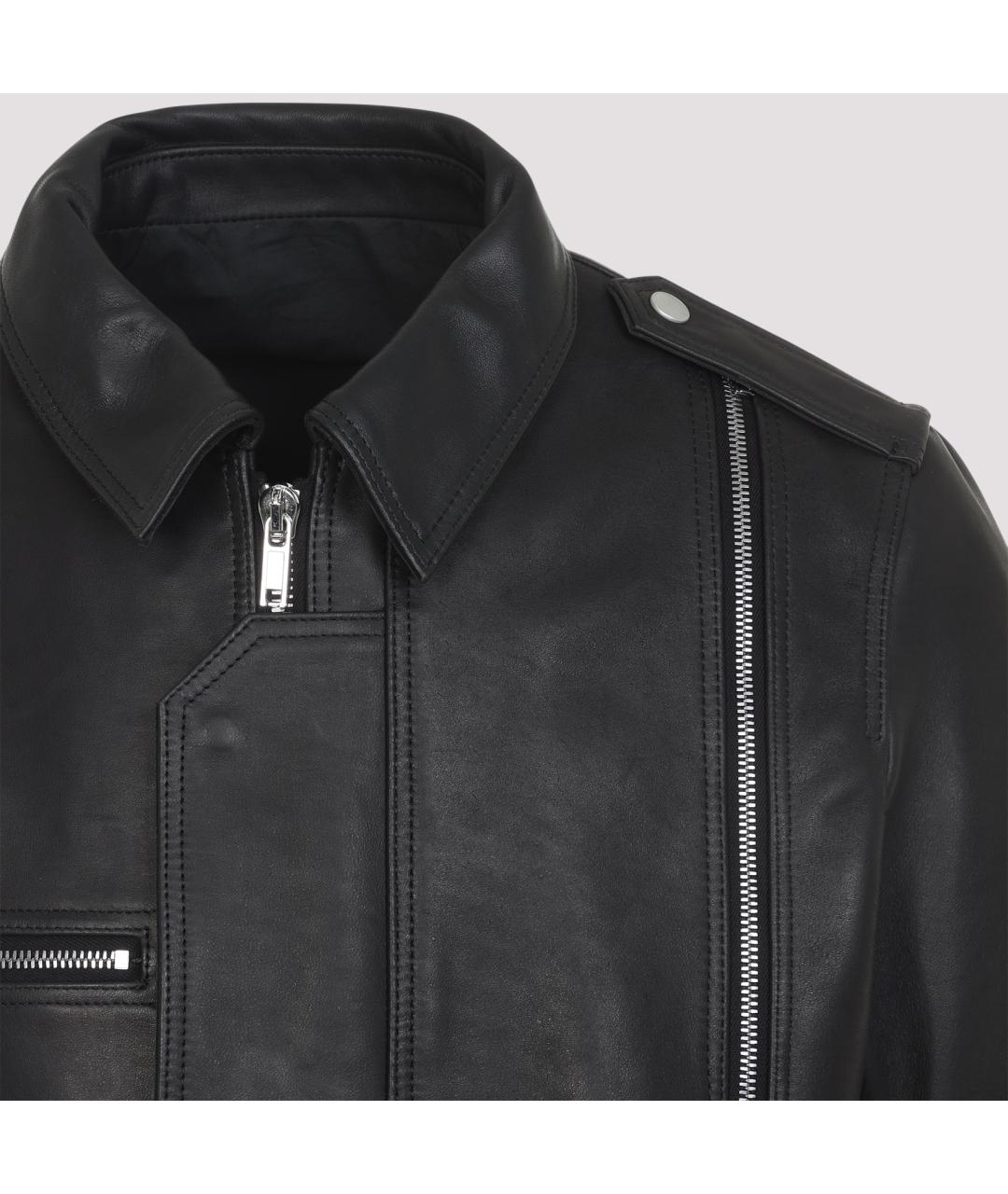 RICK OWENS Черный кожаный пиджак, фото 5