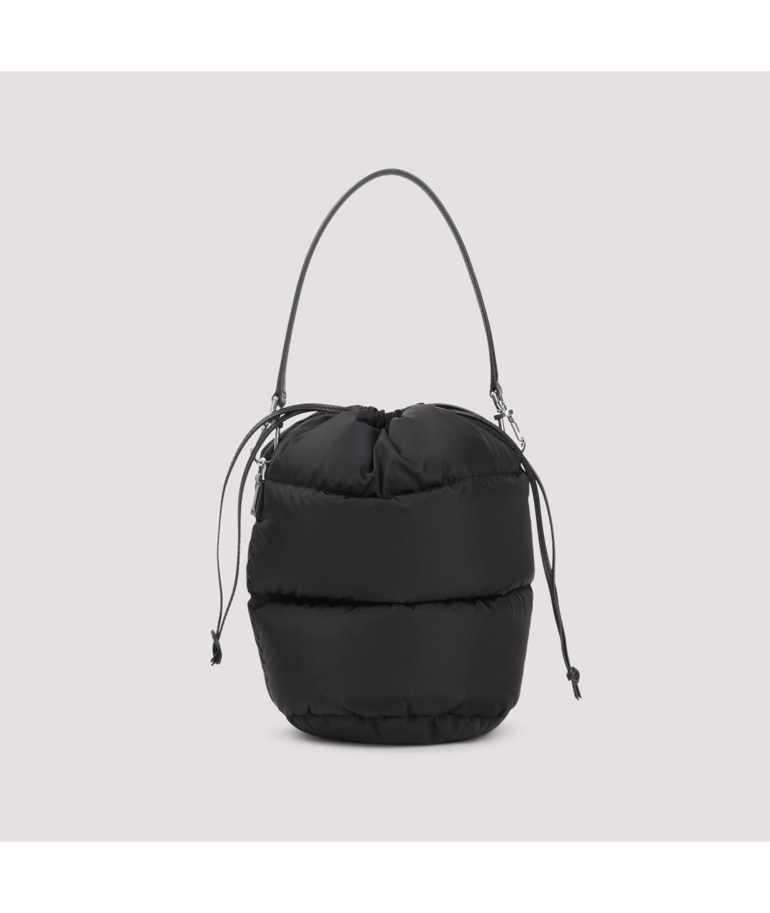 MONCLER Черная синтетическая сумка с короткими ручками, фото 2