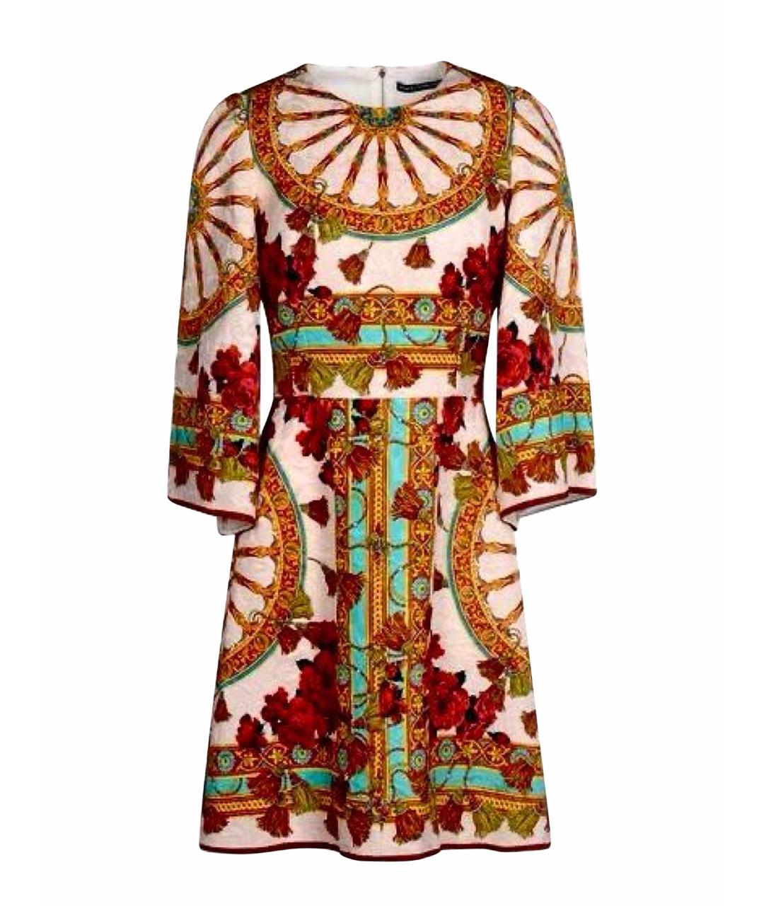 DOLCE&GABBANA Мульти хлопковое вечернее платье, фото 1