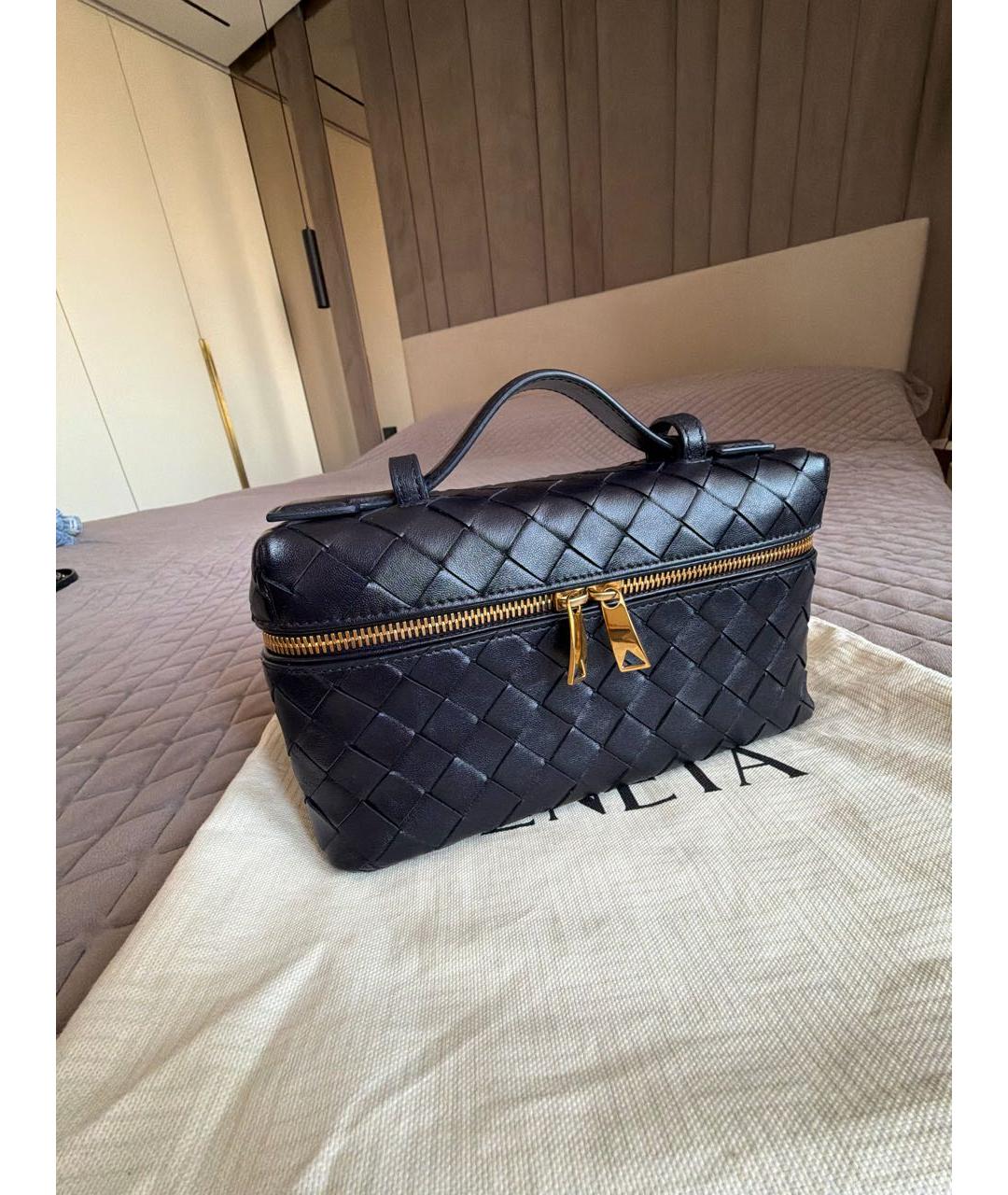 BOTTEGA VENETA Темно-синяя кожаная сумка через плечо, фото 5