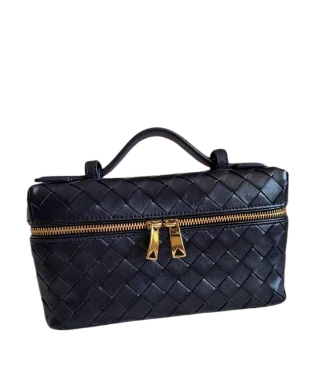 BOTTEGA VENETA Темно-синяя кожаная сумка через плечо, фото 1