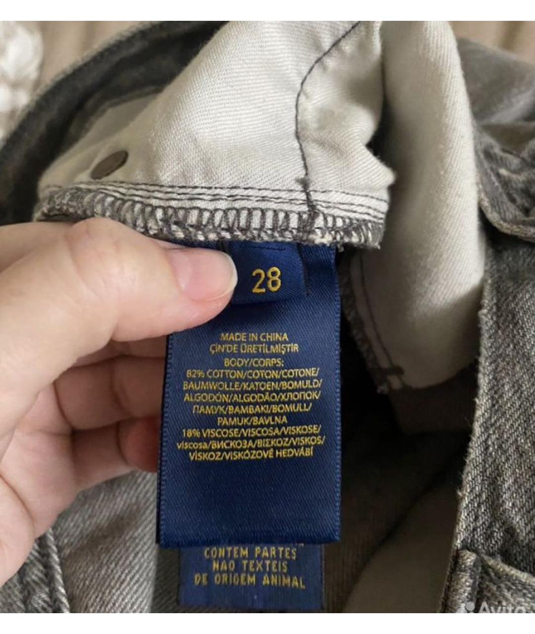 POLO RALPH LAUREN Серые джинсы слим, фото 5