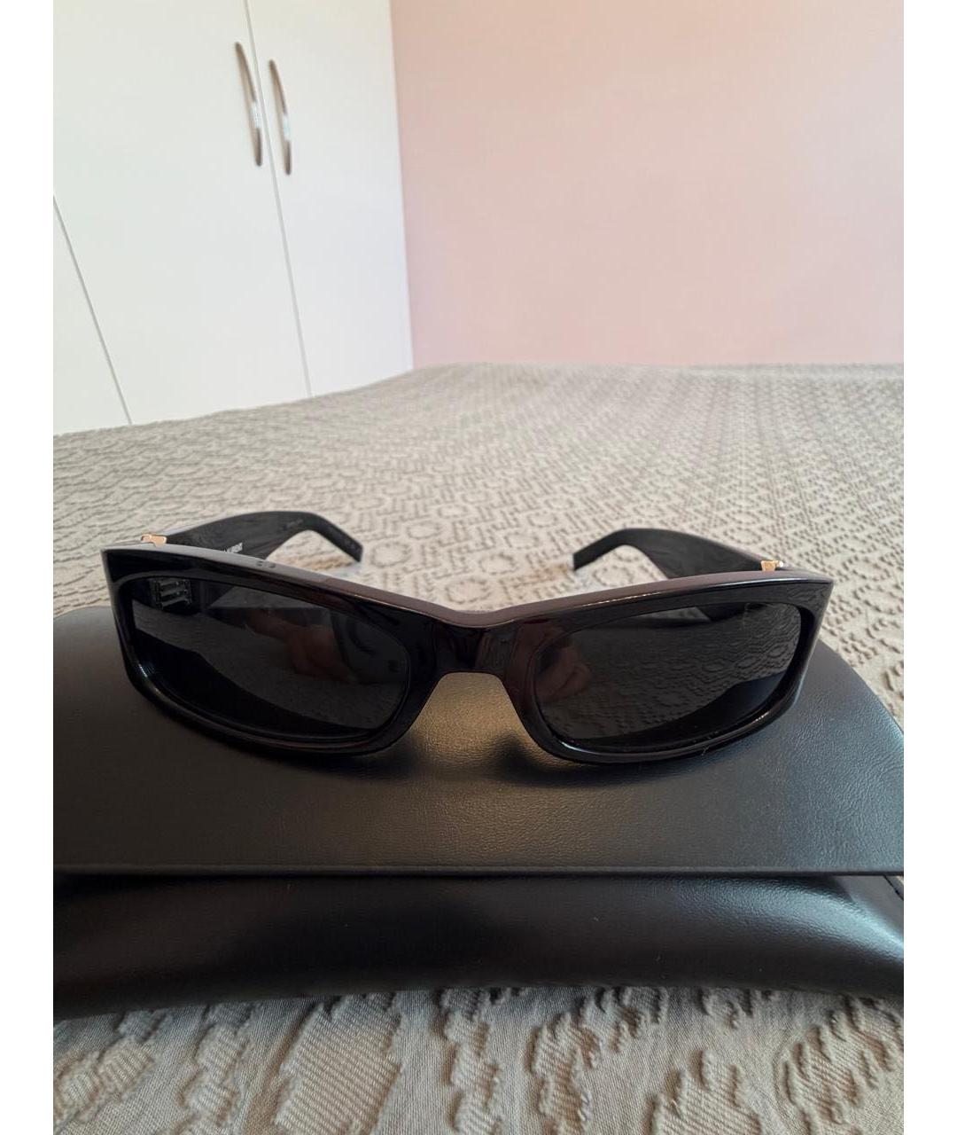 SAINT LAURENT Черные пластиковые солнцезащитные очки, фото 9