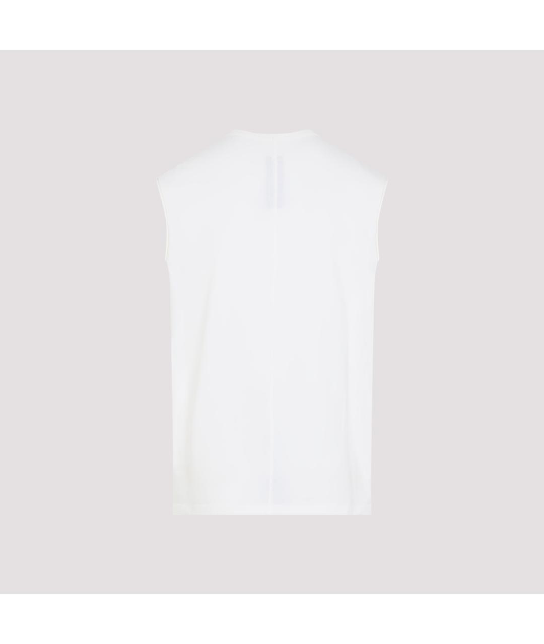 RICK OWENS Белая хлопковая футболка, фото 2