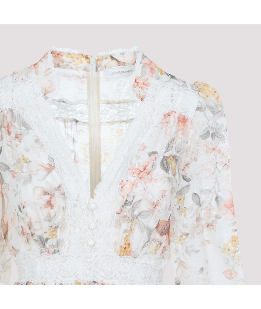 ZIMMERMANN Бежевое льняное платье, фото 5