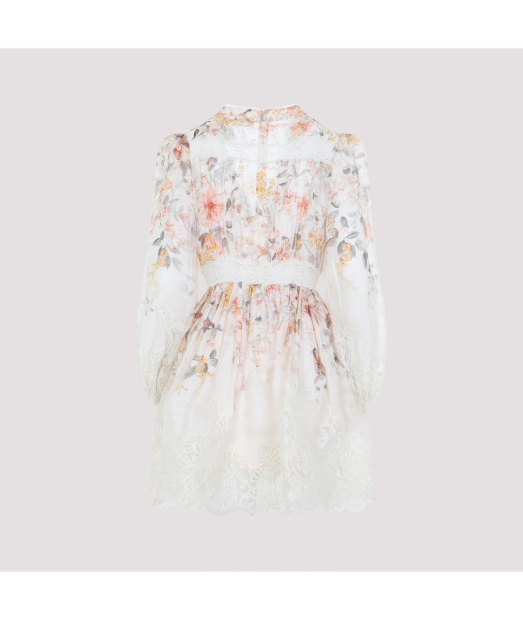 ZIMMERMANN Бежевое льняное платье, фото 4