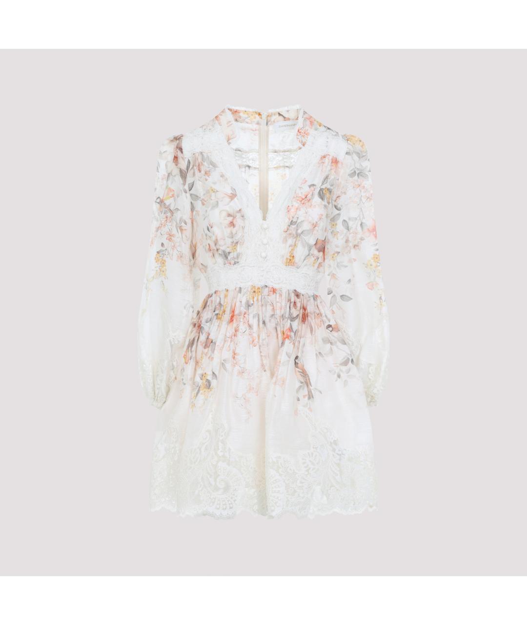 ZIMMERMANN Бежевое льняное платье, фото 2