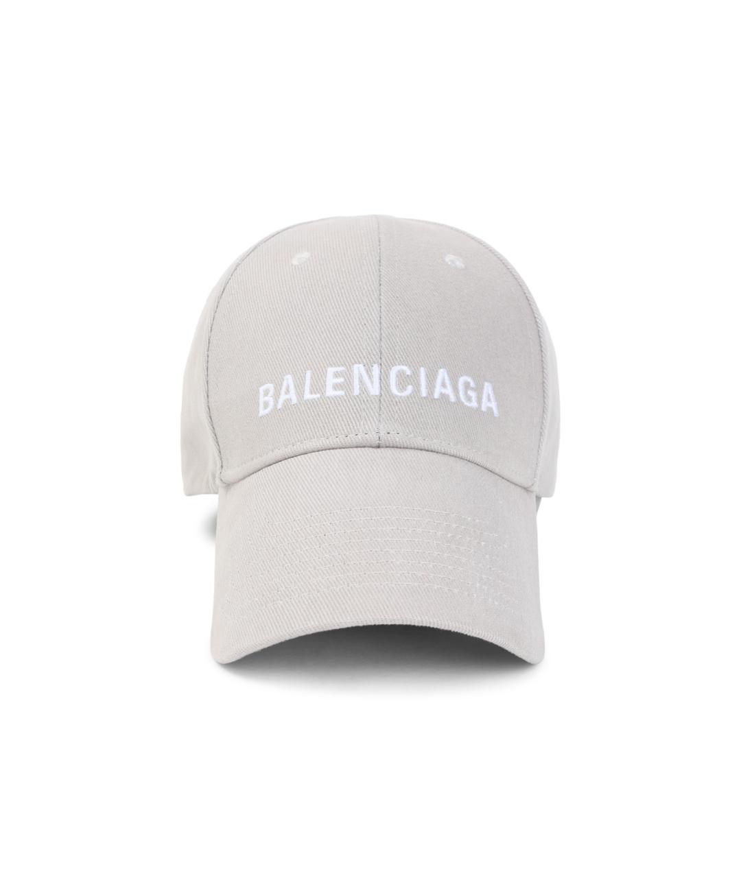 BALENCIAGA Серая хлопковая кепка, фото 1