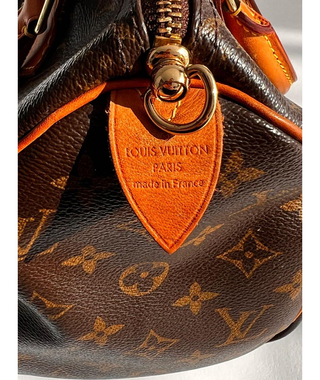 LOUIS VUITTON Коричневая сумка с короткими ручками, фото 5