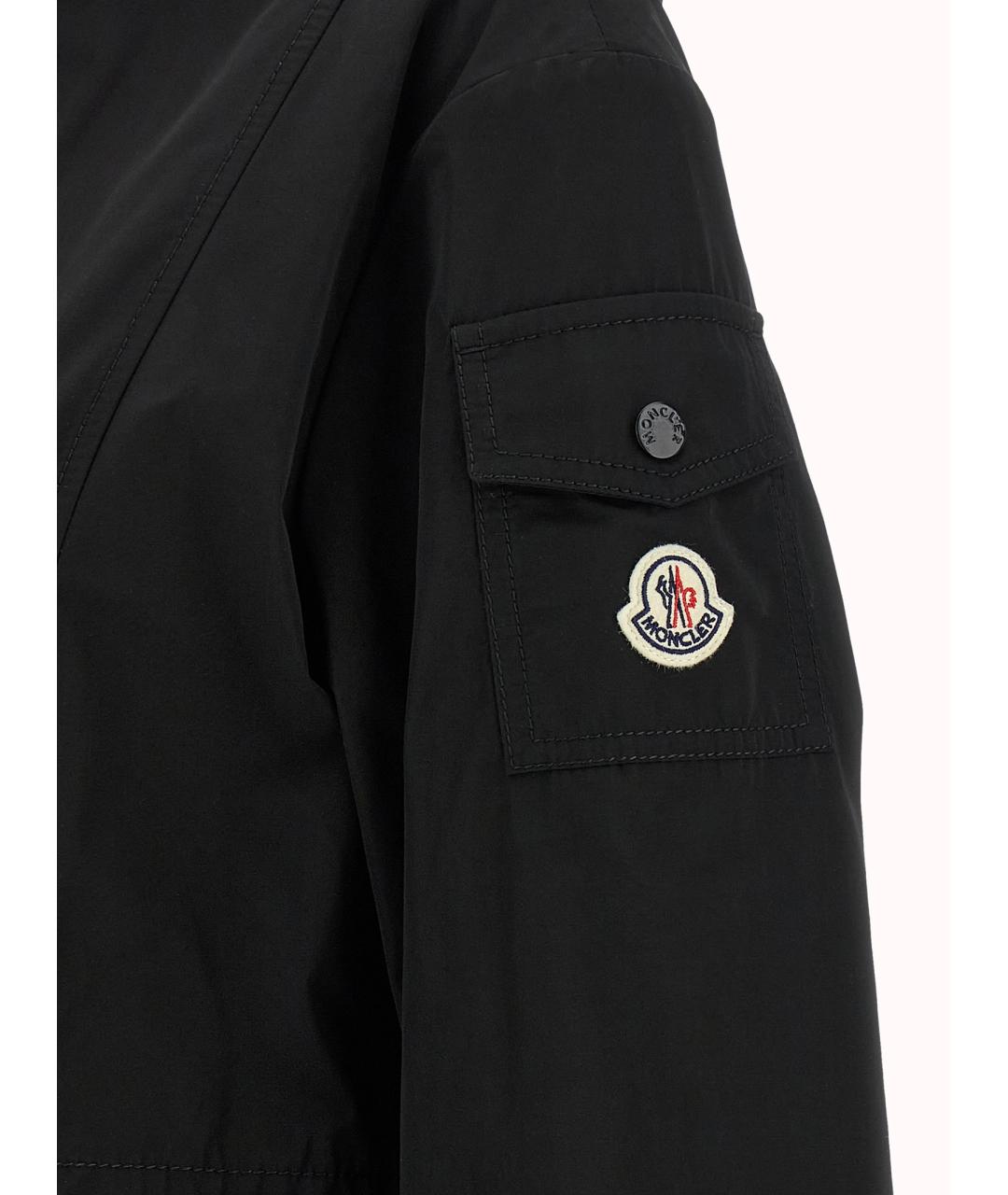 MONCLER Черная полиэстеровая парка, фото 4