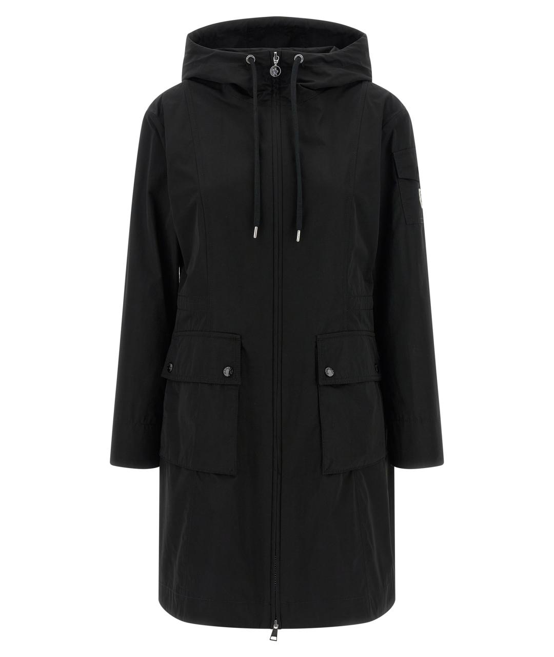 MONCLER Черная полиэстеровая парка, фото 1