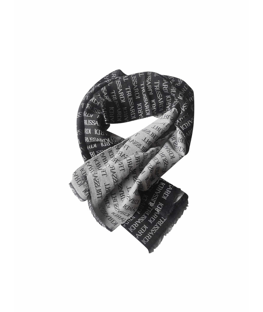 TRUSSARDI Черный кашемировый шарф, фото 1