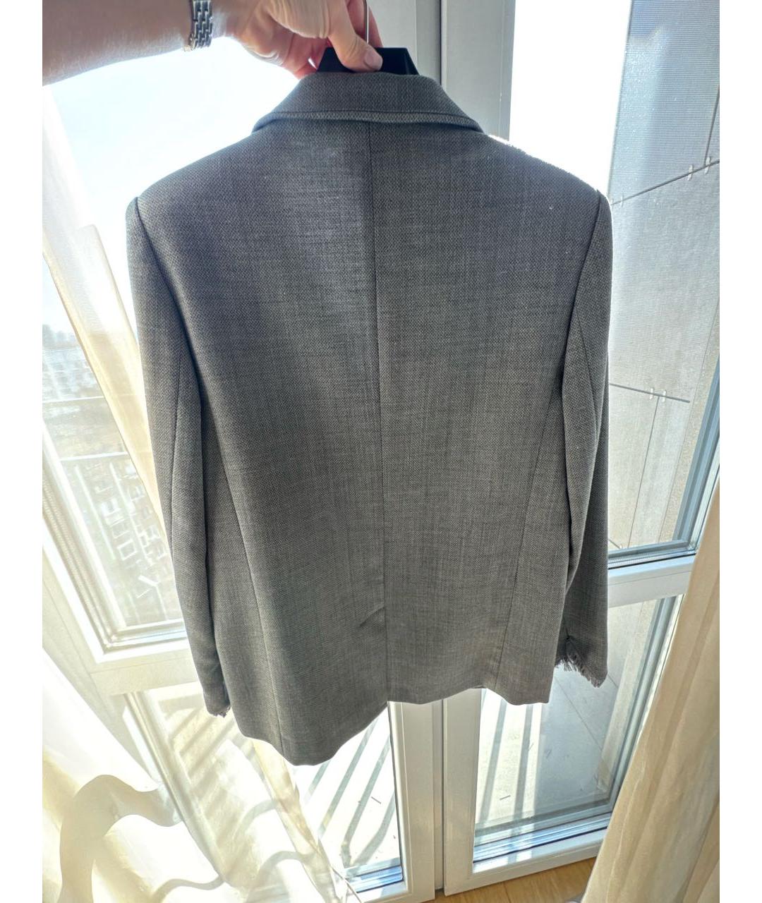 ZADIG & VOLTAIRE Серый шерстяной жакет/пиджак, фото 2