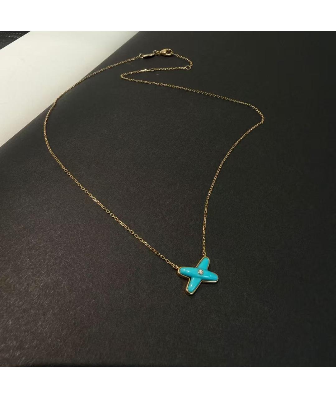 CHAUMET Бирюзовое колье из розового золота, фото 2