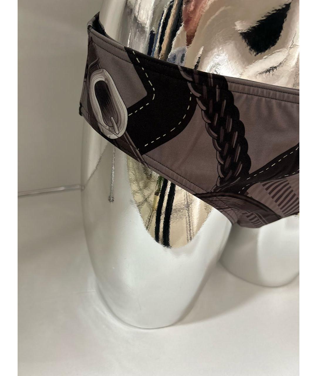 HERMES Антрацитовый полиэстеровый купальник, фото 3