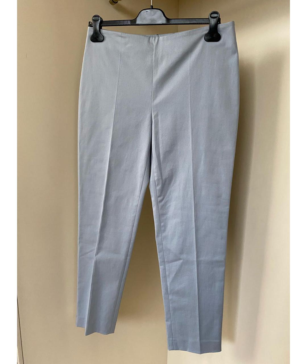 PHILOSOPHY Голубые хлопко-эластановые брюки узкие, фото 2