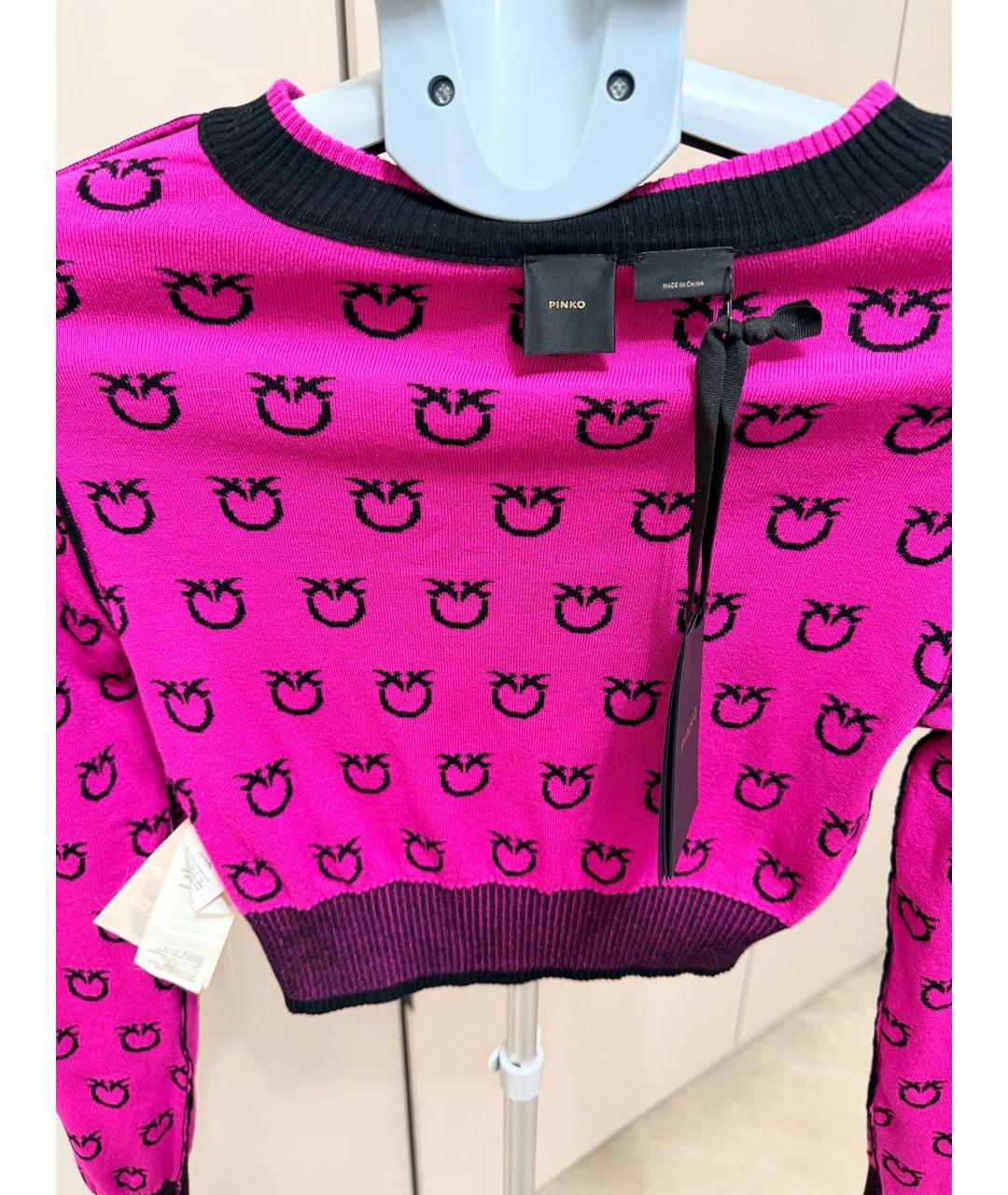 PINKO Бордовый вискозный джемпер / свитер, фото 3