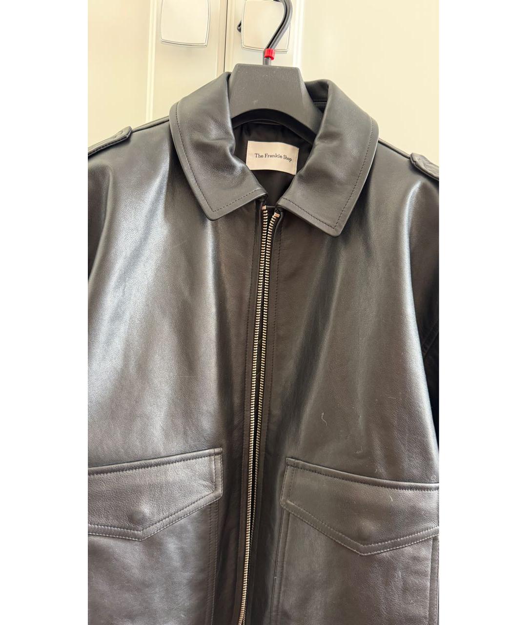 THE FRANKIE SHOP Черная кожаная куртка, фото 4