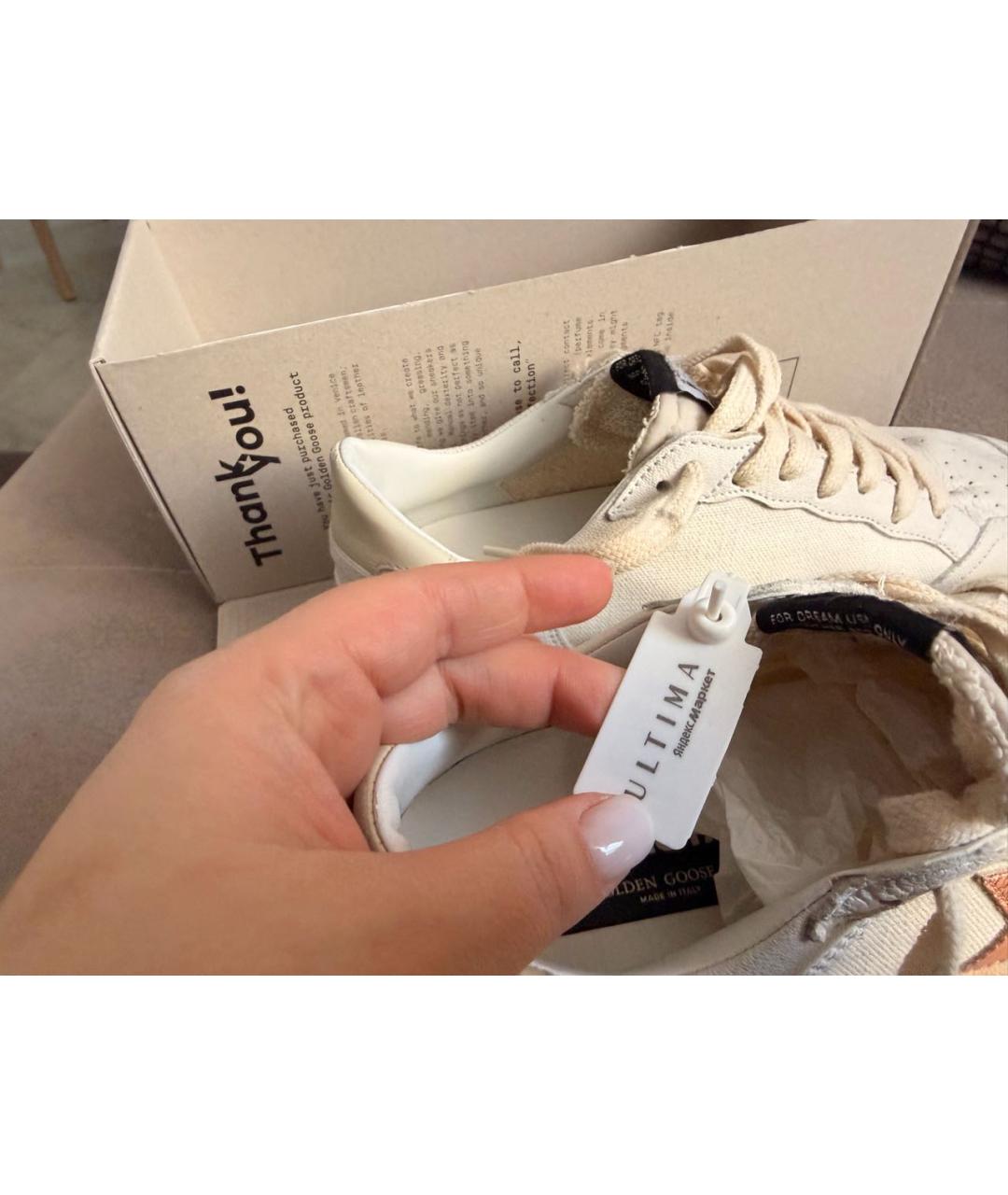 GOLDEN GOOSE DELUXE BRAND Бежевые текстильные кеды, фото 8