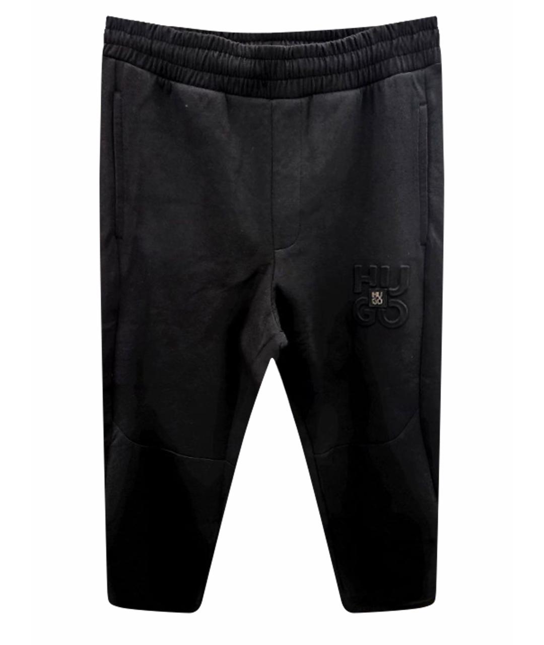 HUGO Черные хлопковые повседневные брюки, фото 1