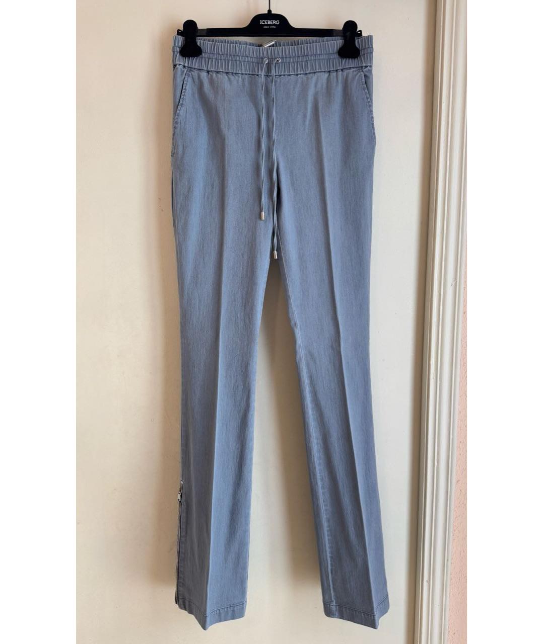 PHILOSOPHY Голубые хлопко-полиэстеровые джинсы клеш, фото 9