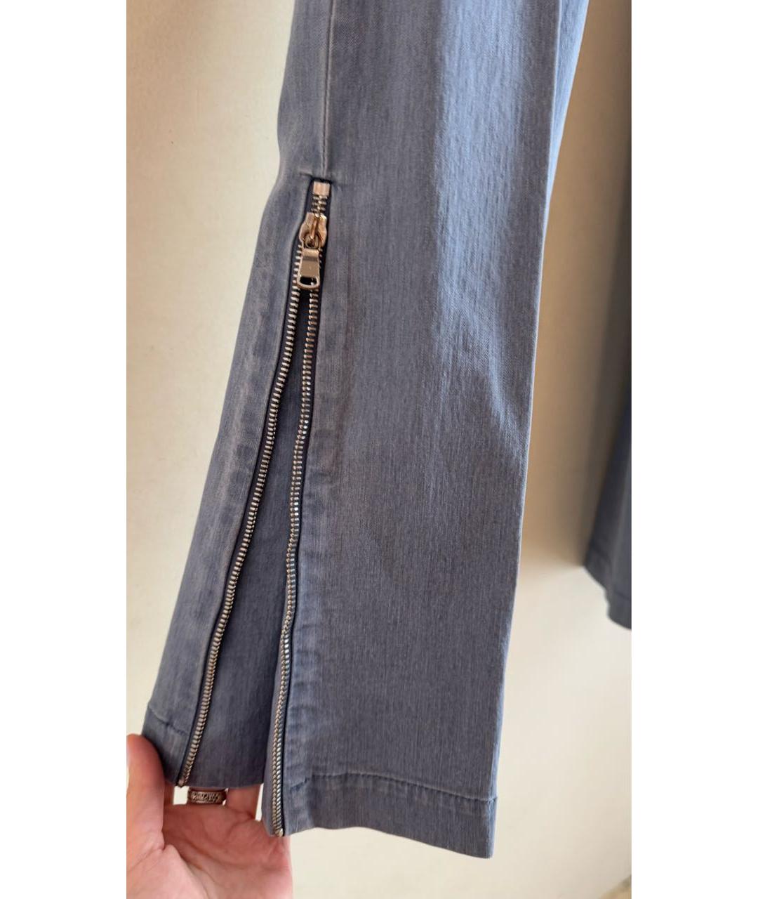 PHILOSOPHY Голубые хлопко-полиэстеровые джинсы клеш, фото 3