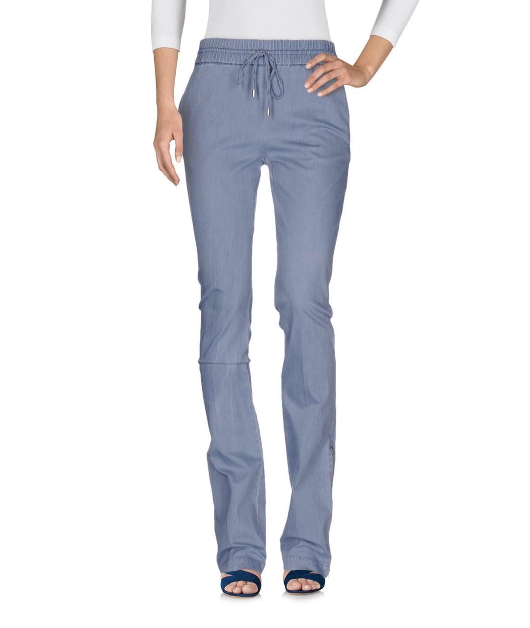 PHILOSOPHY Голубые хлопко-полиэстеровые джинсы клеш, фото 6