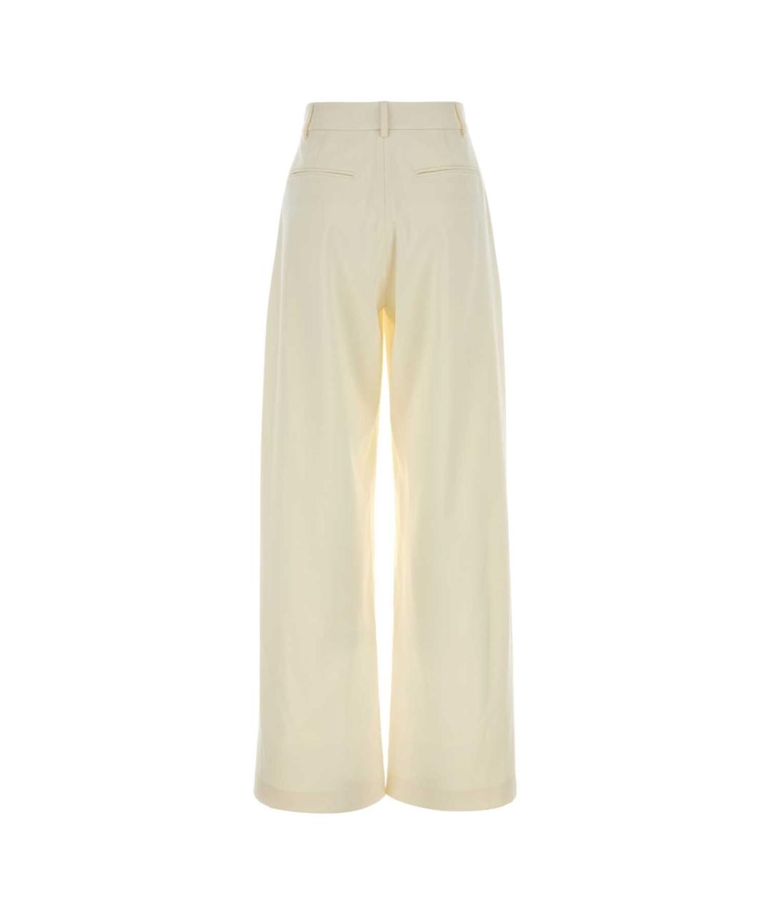 GIUSEPPE DI MORABITO Бежевые шерстяные прямые брюки, фото 2