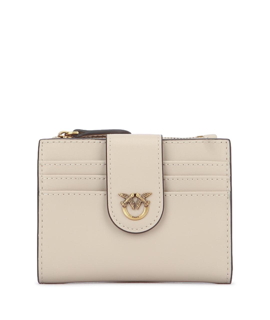 PINKO Бежевый кожаный кошелек, фото 1